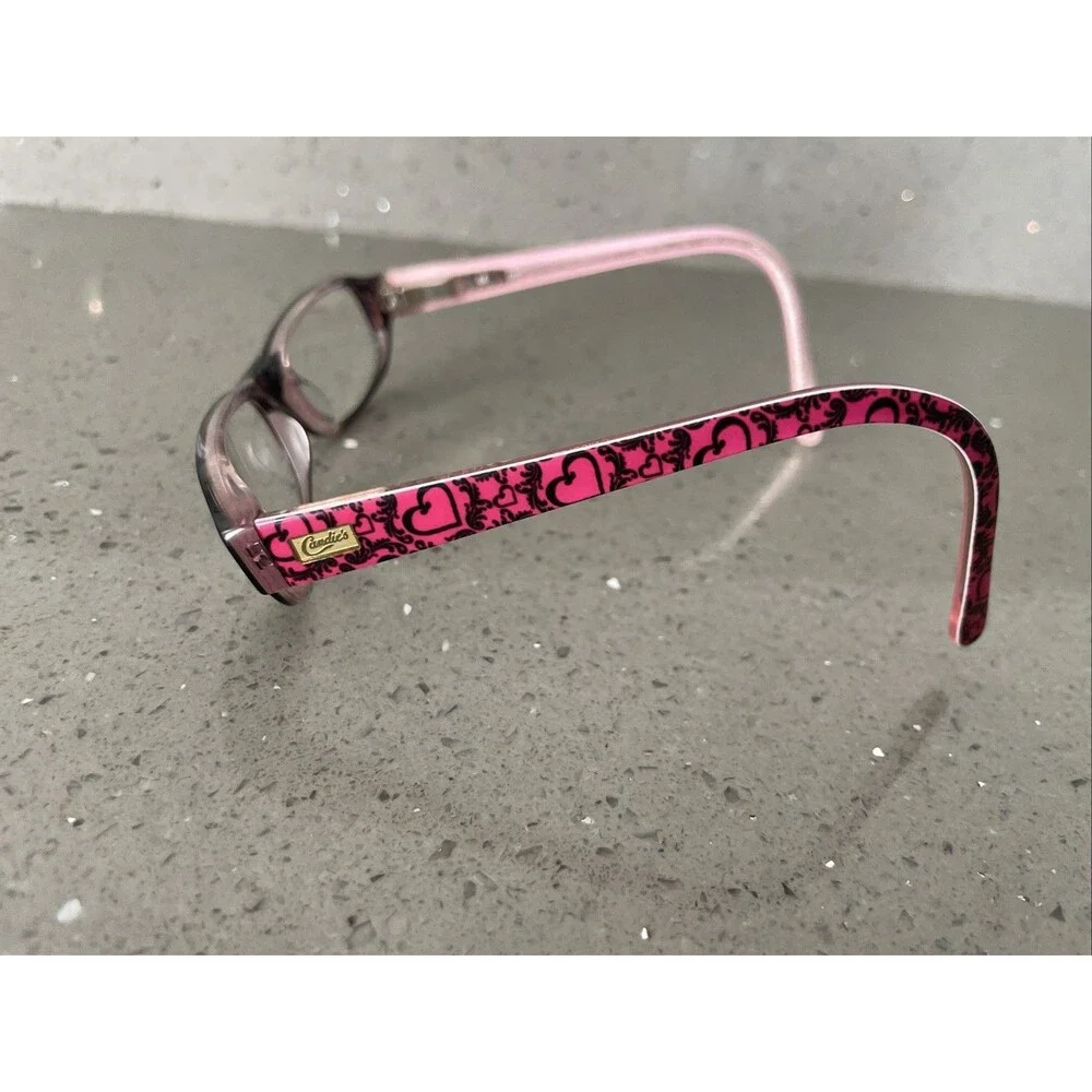 Candie’s Eyeglasses Frames ONLY C Nicolete BLK 44-16-130 Black/Pink Full Rim